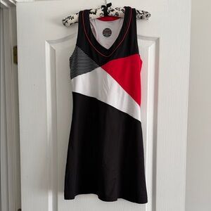 Bolle Colorblock Sleeveless Dress and Jacket set